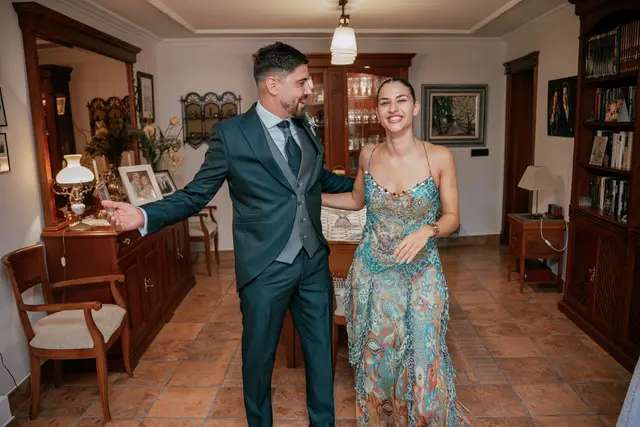 Boda de Ángela y Fernando en Bodegas Emilio Clemente preparativos
