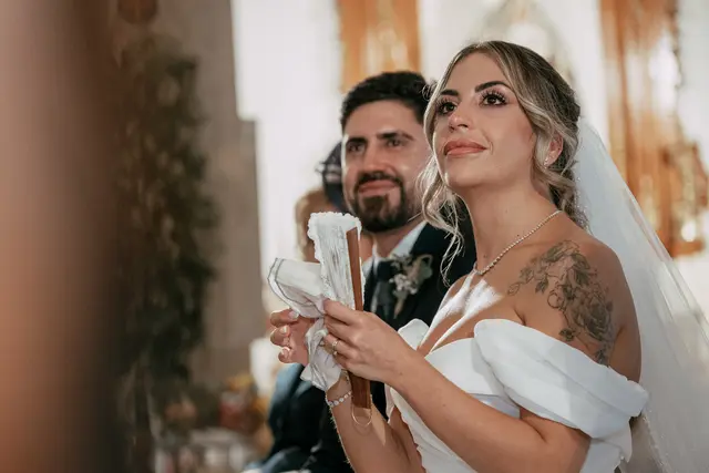 Boda de Ángela y Fernando en Bodegas Emilio Clemente ceremonia