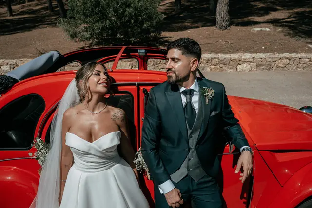 Boda de Ángela y Fernando en Bodegas Emilio Clemente sesion pareja