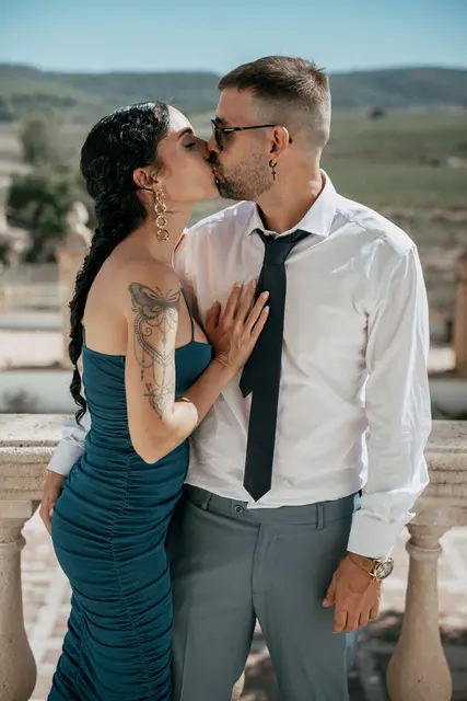 Boda de Ángela y Fernando en Bodegas Emilio Clemente grupales