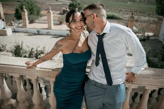 Boda de Ángela y Fernando en Bodegas Emilio Clemente grupales