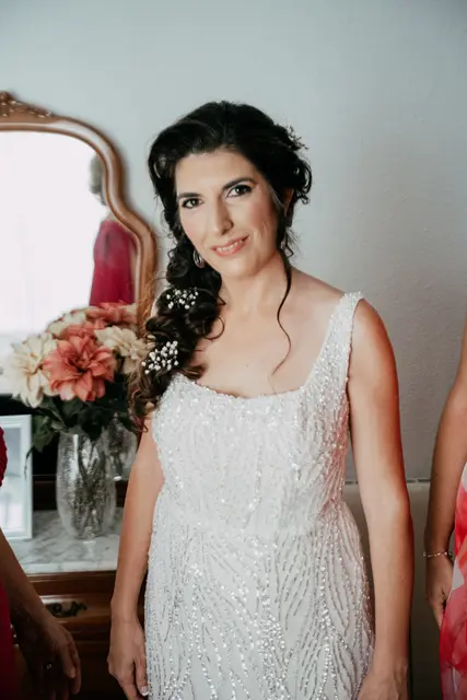 Boda de Anna y Daniel en Jardines La Cartuja preparativos