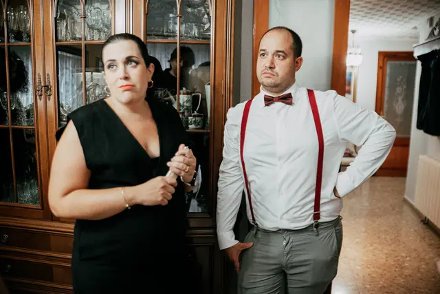 Boda de Anna y Daniel en Jardines La Cartuja preparativos