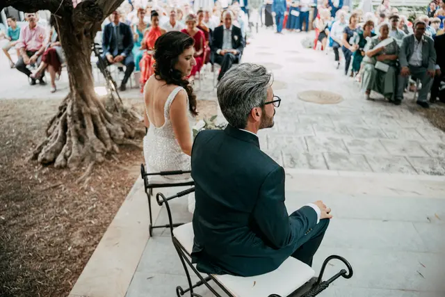 Boda de Anna y Daniel en Jardines La Cartuja ceremonia