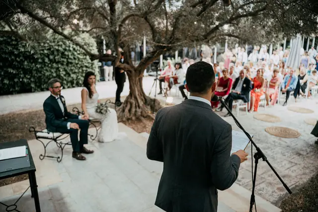 Boda de Anna y Daniel en Jardines La Cartuja ceremonia