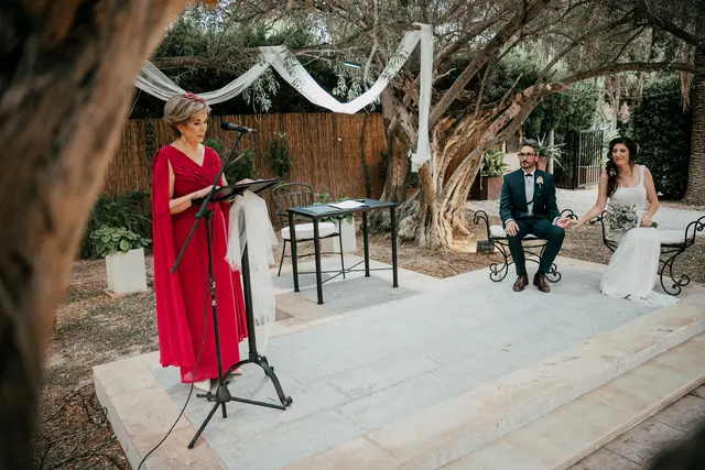 Boda de Anna y Daniel en Jardines La Cartuja ceremonia