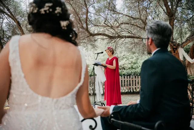 Boda de Anna y Daniel en Jardines La Cartuja ceremonia
