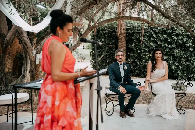 Boda de Anna y Daniel en Jardines La Cartuja ceremonia