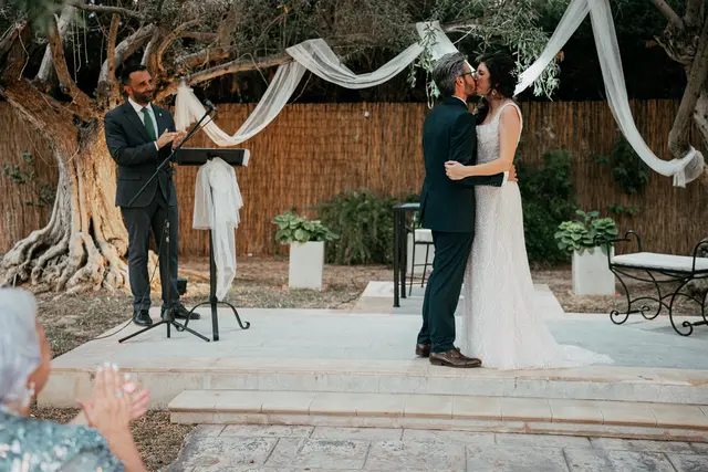 Boda de Anna y Daniel en Jardines La Cartuja ceremonia