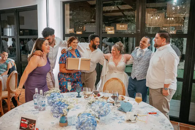 Boda de Alba y Jorge en Villa Delia banquete