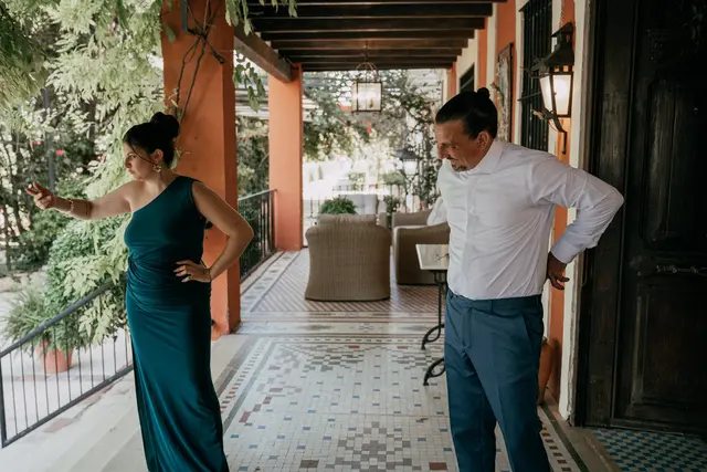 Boda de Alba y Jorge en Villa Delia preparativos