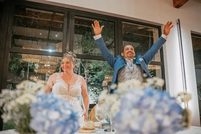 Boda de Alba y Jorge en Villa Delia banquete