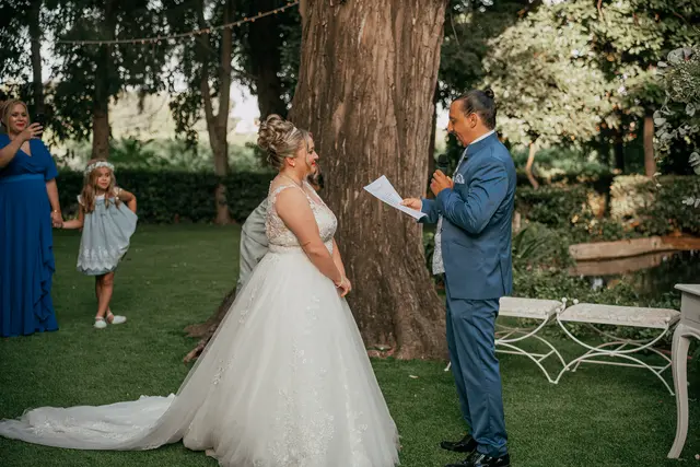Boda de Alba y Jorge en Villa Delia ceremonia
