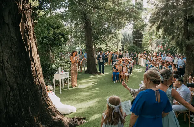 Boda de Alba y Jorge en Villa Delia ceremonia portada