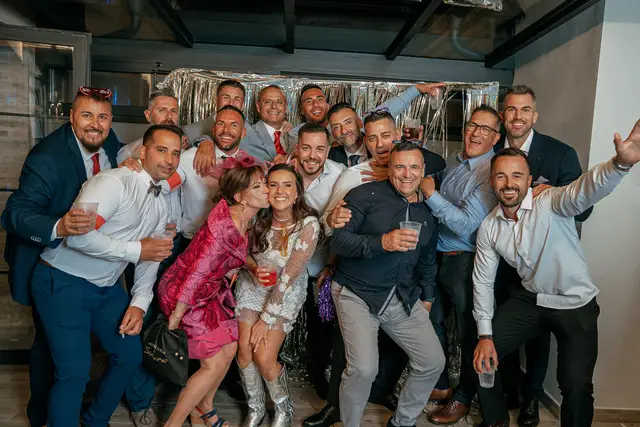 boda el teular fany david invierno photocall