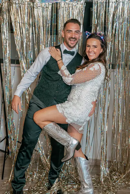 boda el teular fany david invierno divertidas photocall