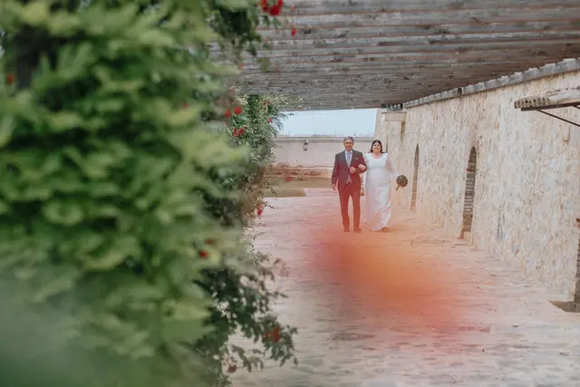 Boda de María y Chema en Masía El Teular, Sueca, una celebración natural y emotiva en Valencia. Salida / Entrada