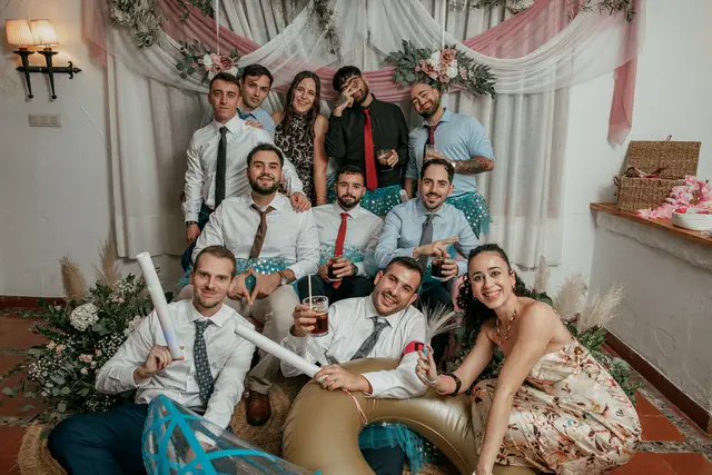Fotografía de boda en Venta La Chata photocall