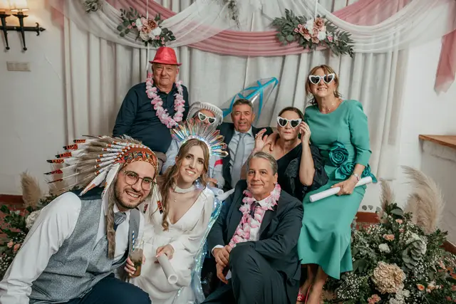 Fotografía de boda en Venta La Chata photocall