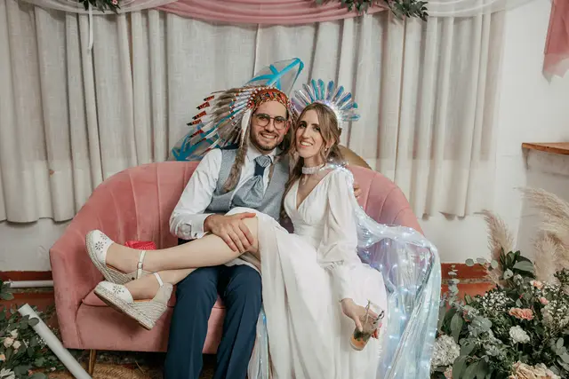 Fotografía de boda en Venta La Chata photocall