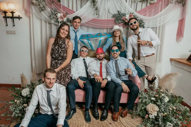 Fotografía de boda en Venta La Chata photocall