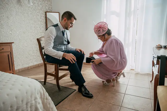 Fotografía de boda en Venta La Chata preparativos