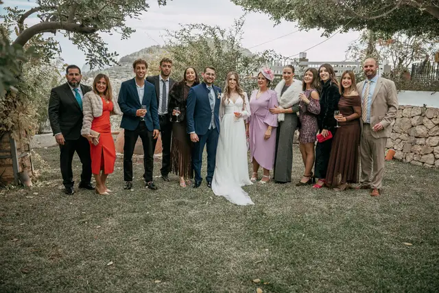 Fotografía de boda en Venta La Chata coctel grupales