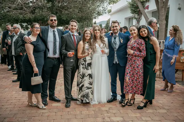 Fotografía de boda en Venta La Chata coctel grupales