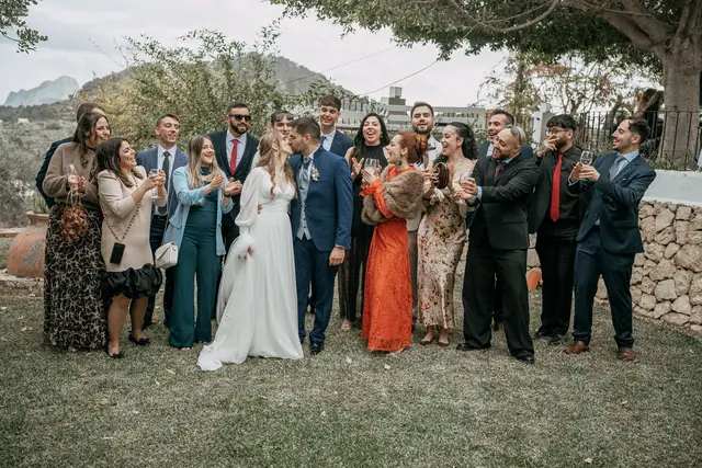 Fotografía de boda en Venta La Chata coctel grupales