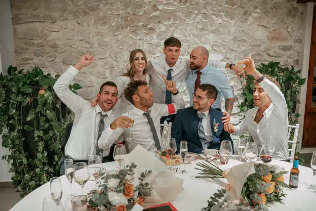 Fotografía de boda en Venta La Chata banquete grupales