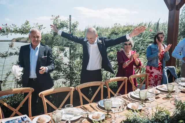 Boda civil dia Sandra Jorge Tancat Albufera Abril 2025 banquete