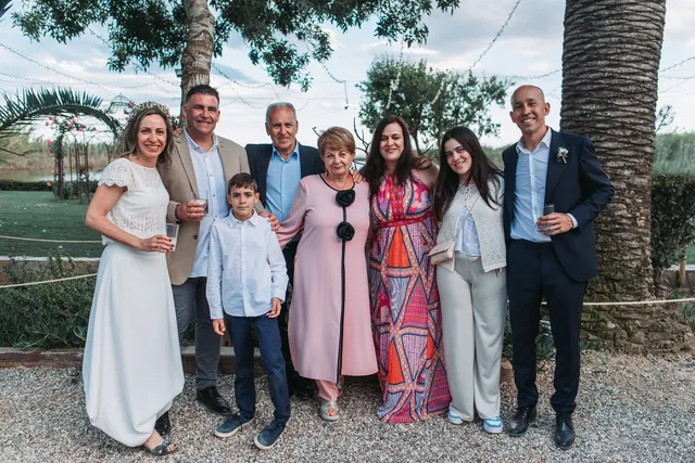Boda civil dia Sandra Jorge Tancat Albufera Abril 2025 grupales photocall