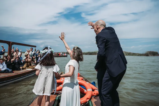 Boda civil dia Sandra Jorge Tancat Albufera Abril 2025 Salida / Entrada