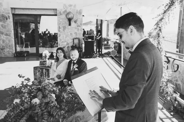 Reportaje boda San Patrcio Celia Ruben BW ceremonia