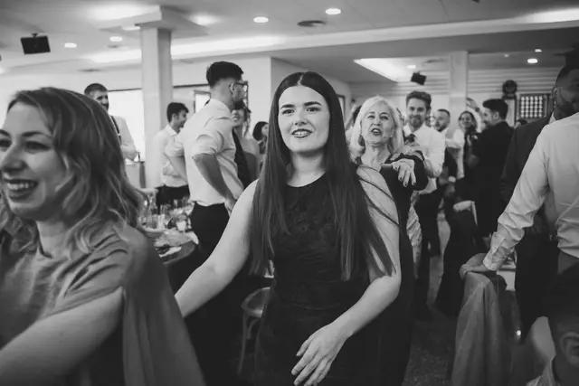 Reportaje boda San Patrcio Celia Ruben BW banquete