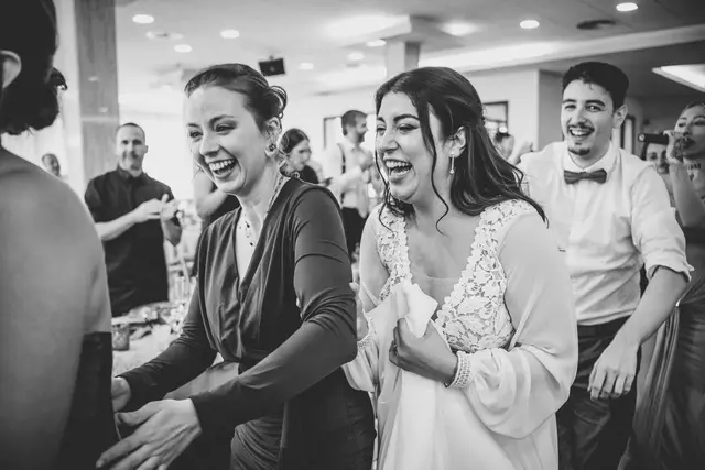 Reportaje boda San Patrcio Celia Ruben BW banquete