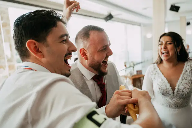 Reportaje boda San Patrcio Celia Ruben banquete emotivas