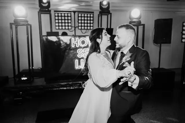 Reportaje boda San Patrcio Celia Ruben BW baile nupcial