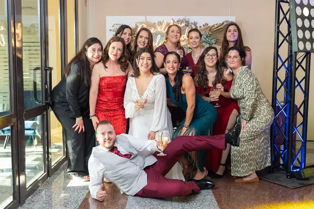 Reportaje boda San Patrcio Celia Ruben photocall