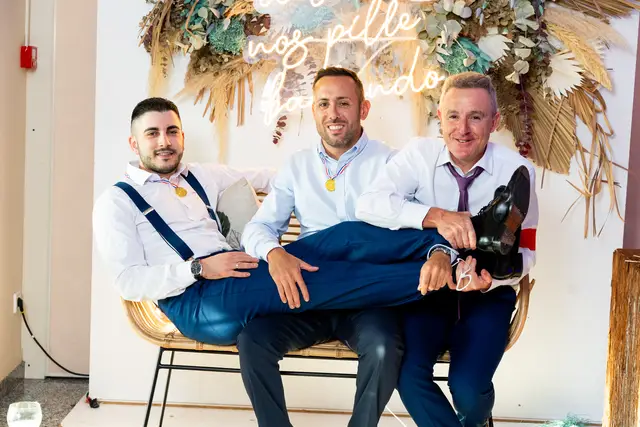 Reportaje boda San Patrcio Celia Ruben photocall