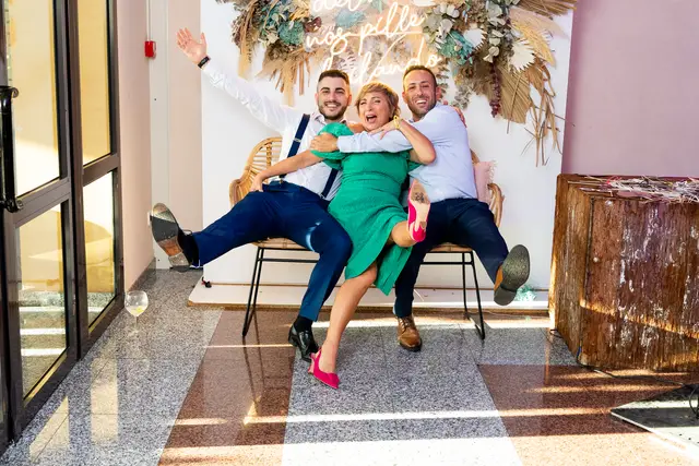 Reportaje boda San Patrcio Celia Ruben photocall