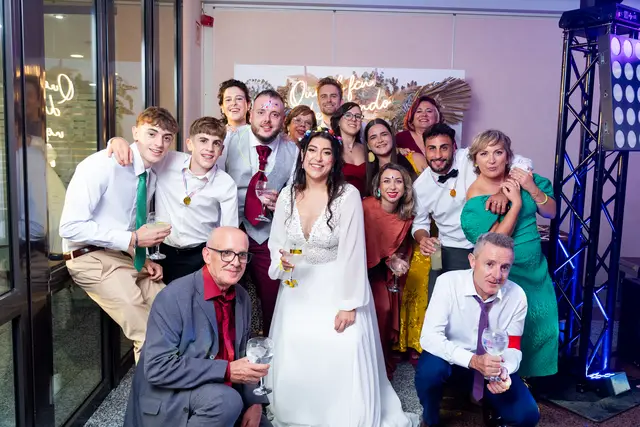 Reportaje boda San Patrcio Celia Ruben photocall