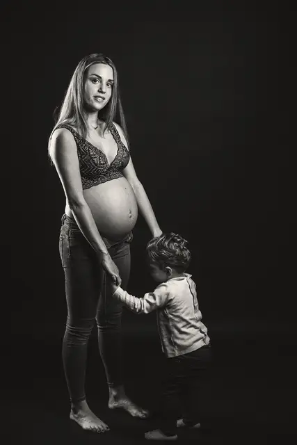 sesion embarazo Nueria Raul BW fotos embarazo gonzalo