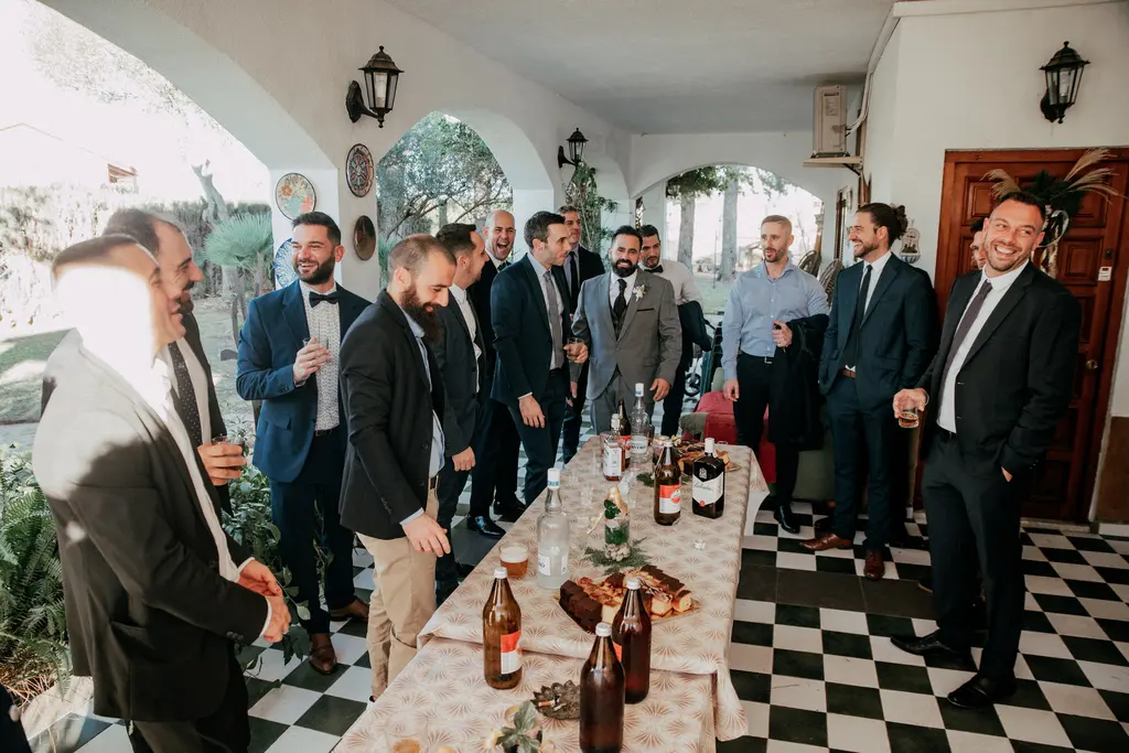 reportaje boda Itziar Carlos Ca pareja grupales preparativos