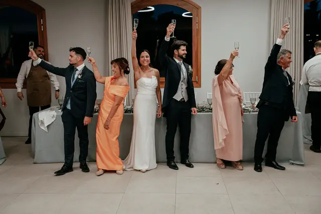 Reportaje boda Bodega Finca Calderon Requena banquete