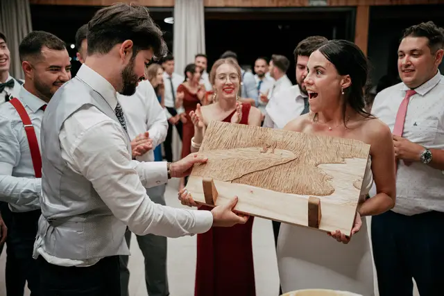 Reportaje boda Bodega Finca Calderon Requena banquete