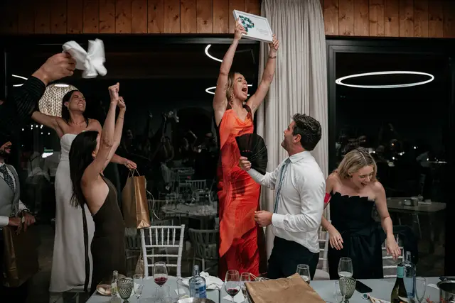 Reportaje boda Bodega Finca Calderon Requena banquete