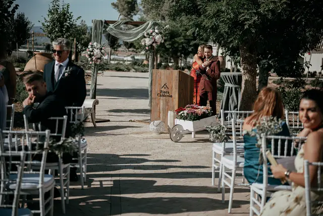 Reportaje boda Bodega Finca Calderon Requena ceremonia