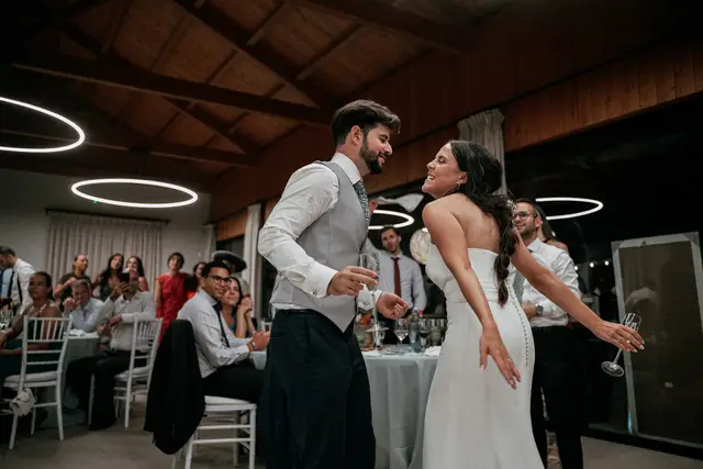 Reportaje boda Bodega Finca Calderon Requena banquete