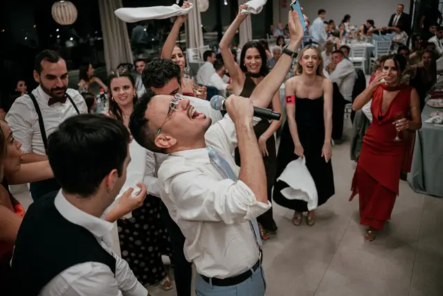 Reportaje boda Bodega Finca Calderon Requena banquete